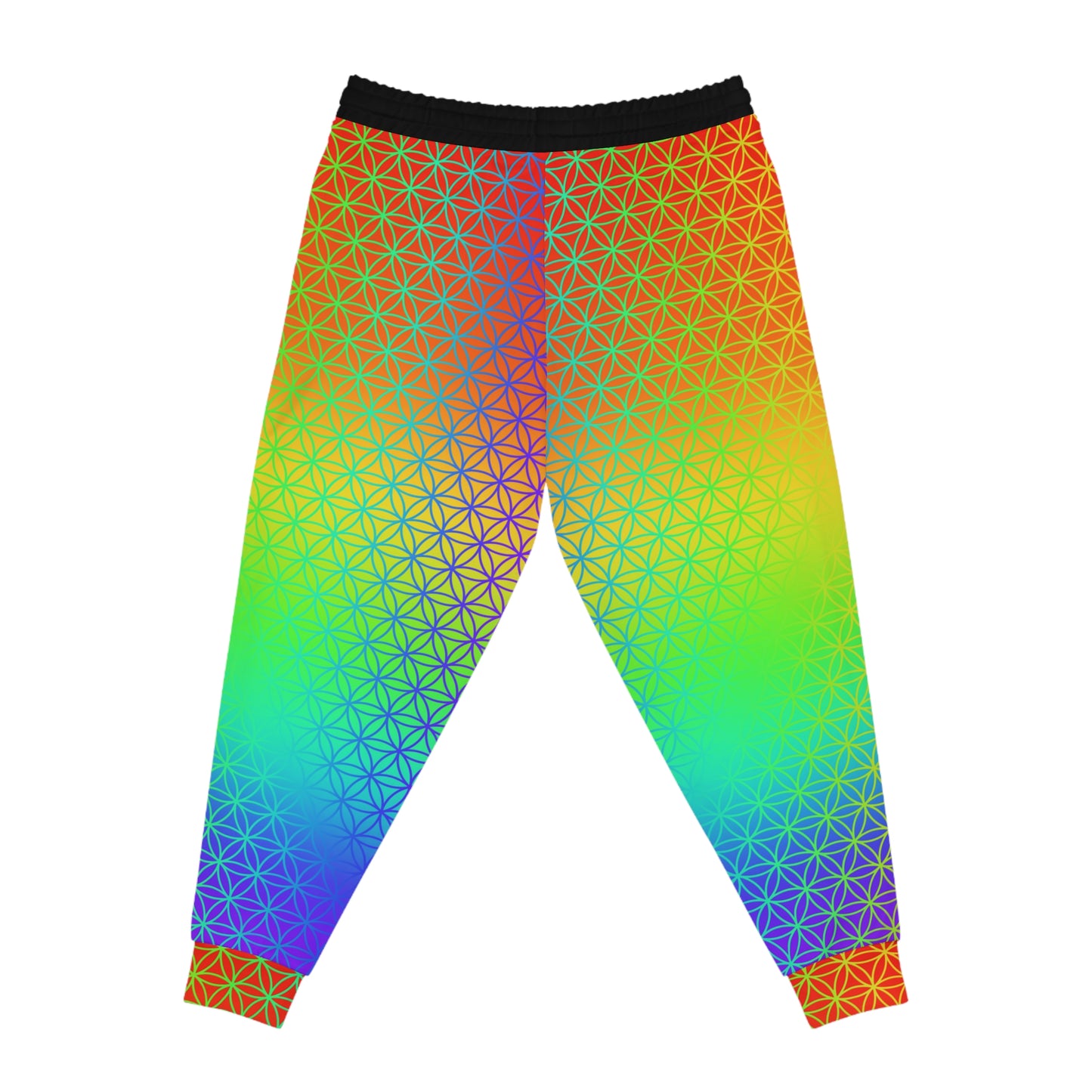 Rainbow Flower of Life Athletic Joggers