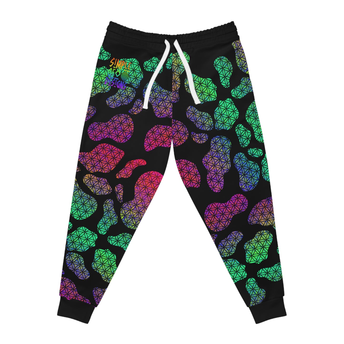 Cosmic Cow Print Athletic Joggers V2