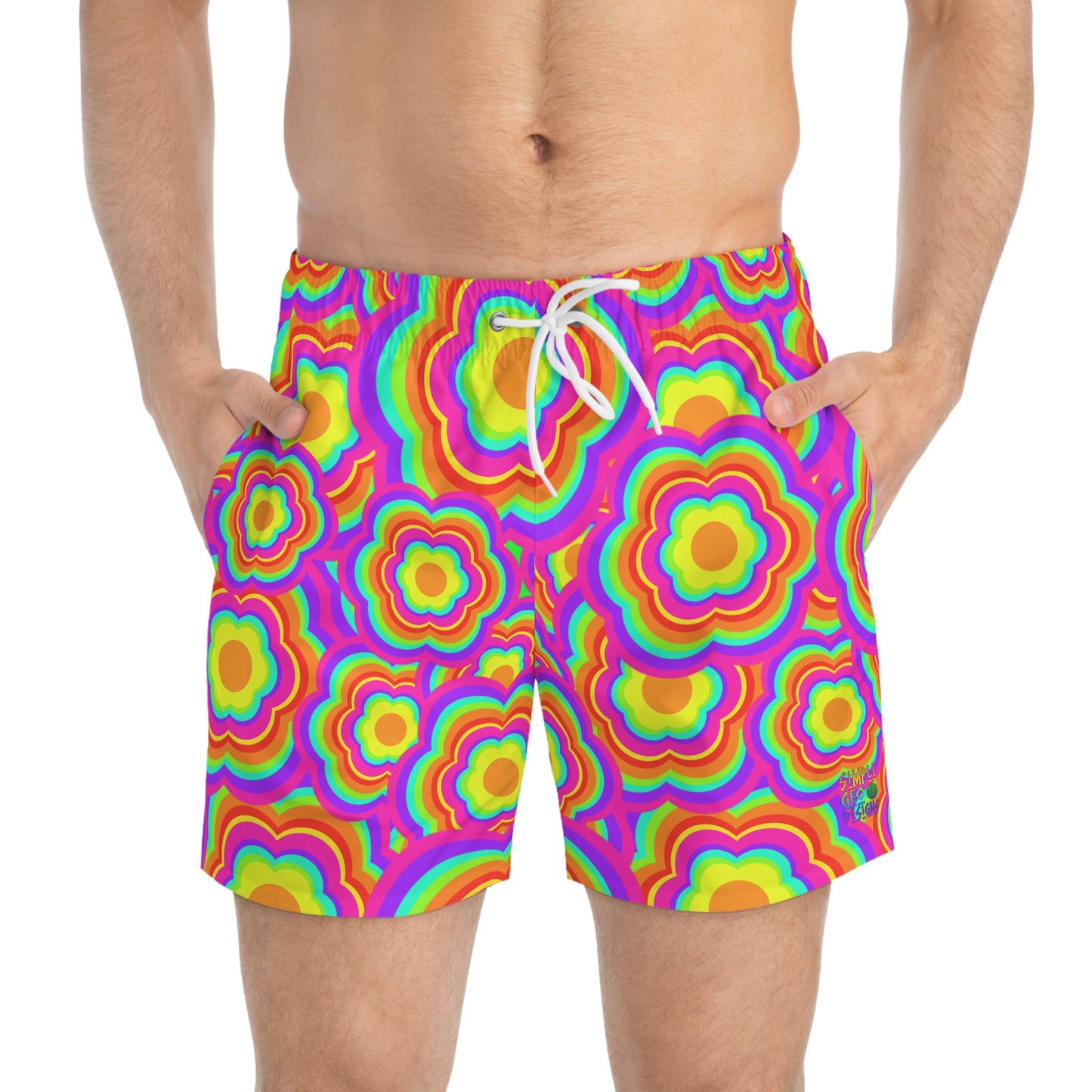Flower Power Swim Trunks