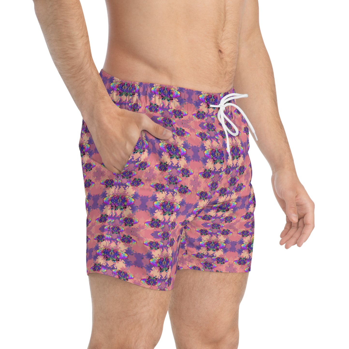 Neon Flutter Swim Trunks