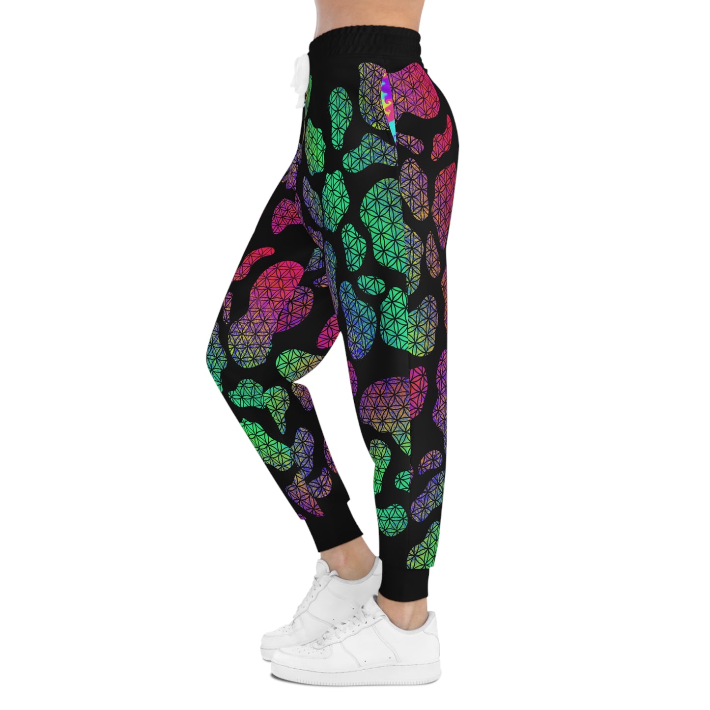 Cosmic Cow Print Athletic Joggers V2