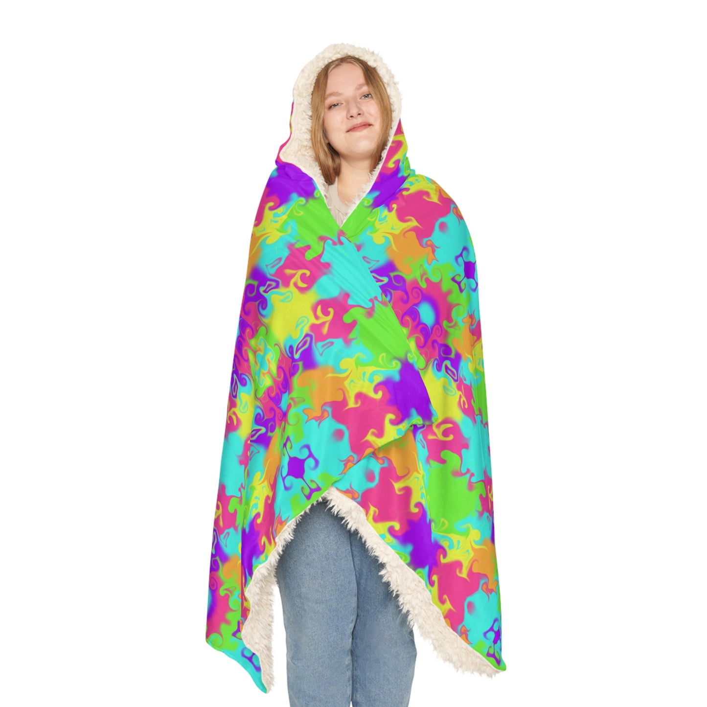 Neon Bloom Snuggle Blanket