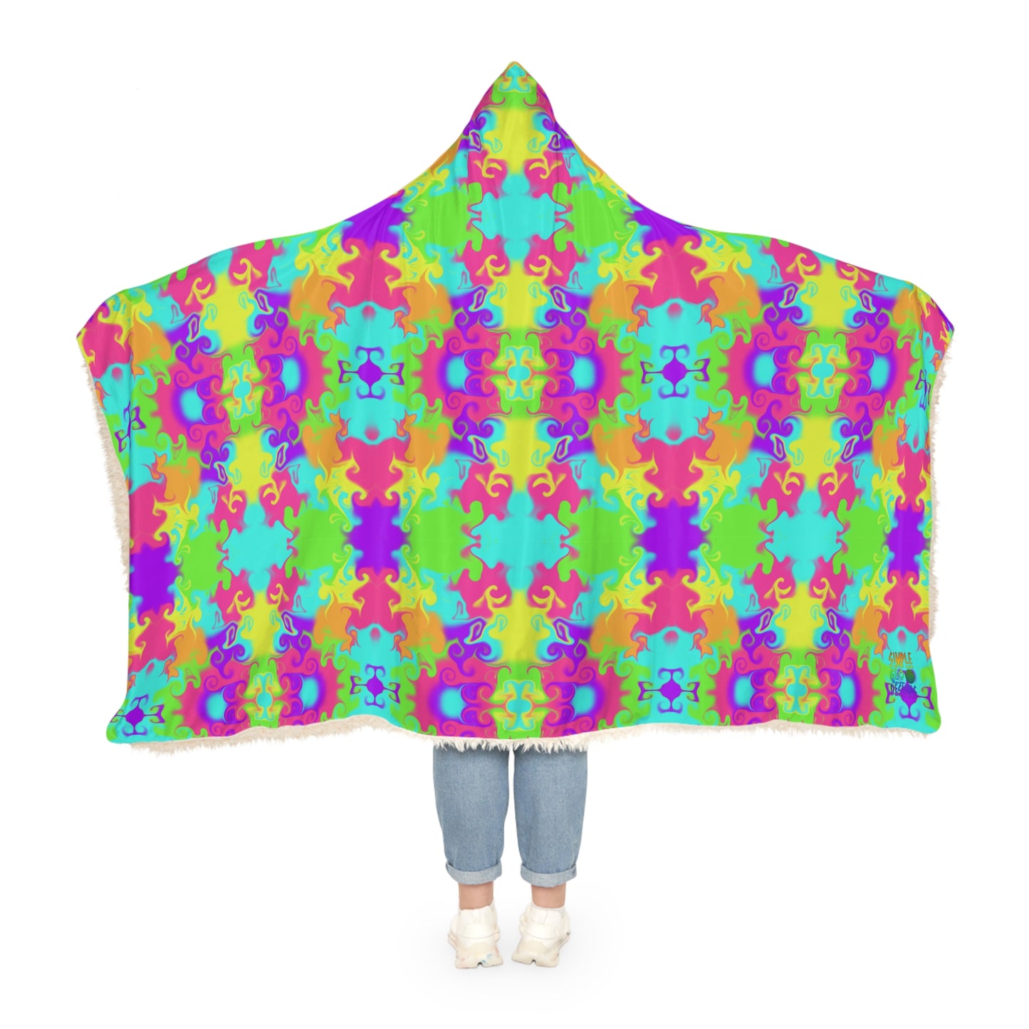 Neon Bloom Snuggle Blanket