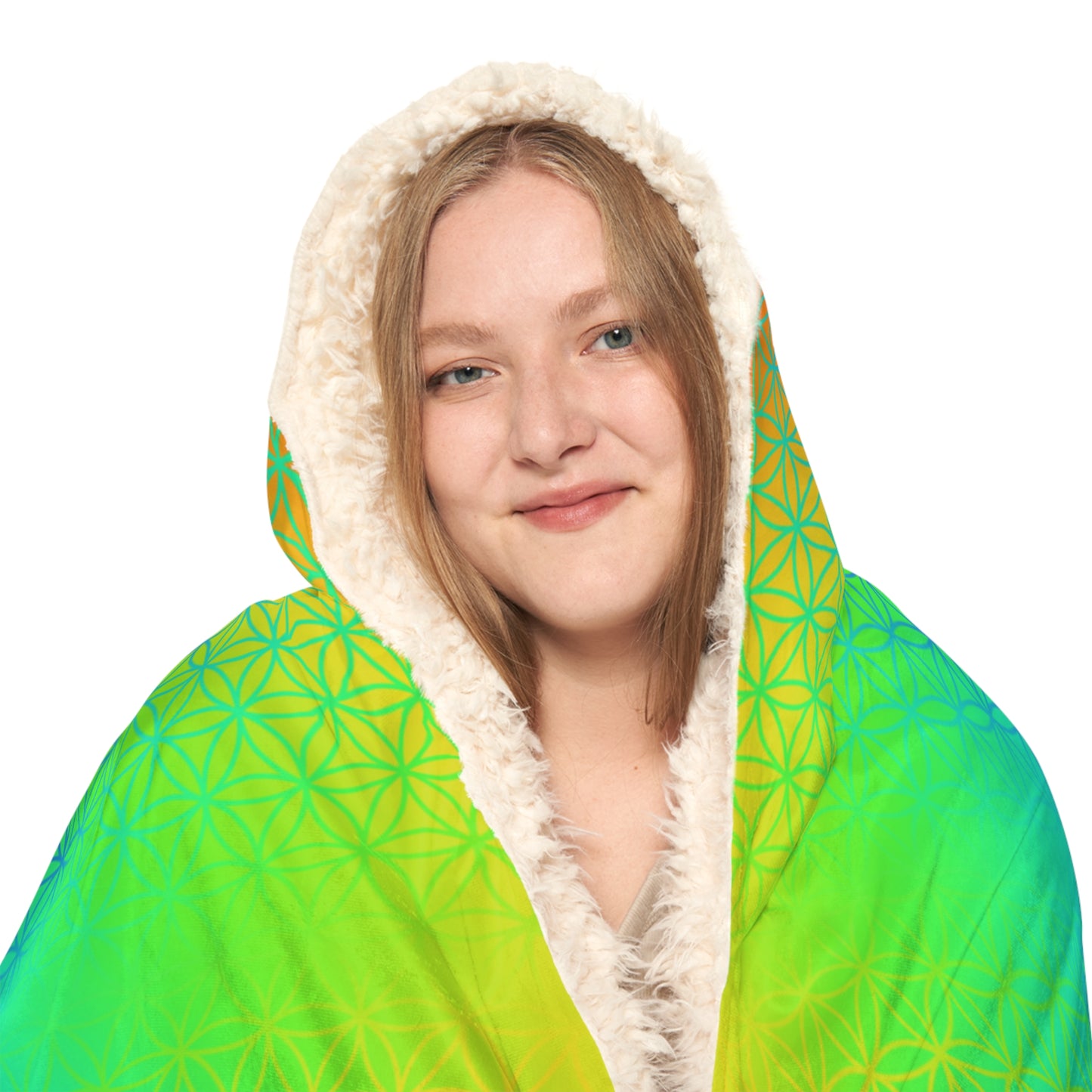 Rainbow Flower of Life Snuggle Blanket