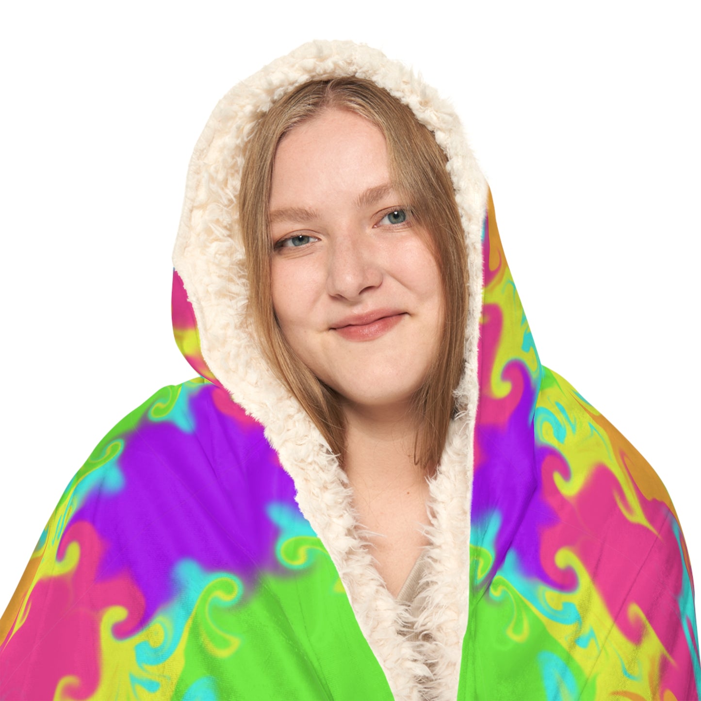 Neon Bloom Snuggle Blanket