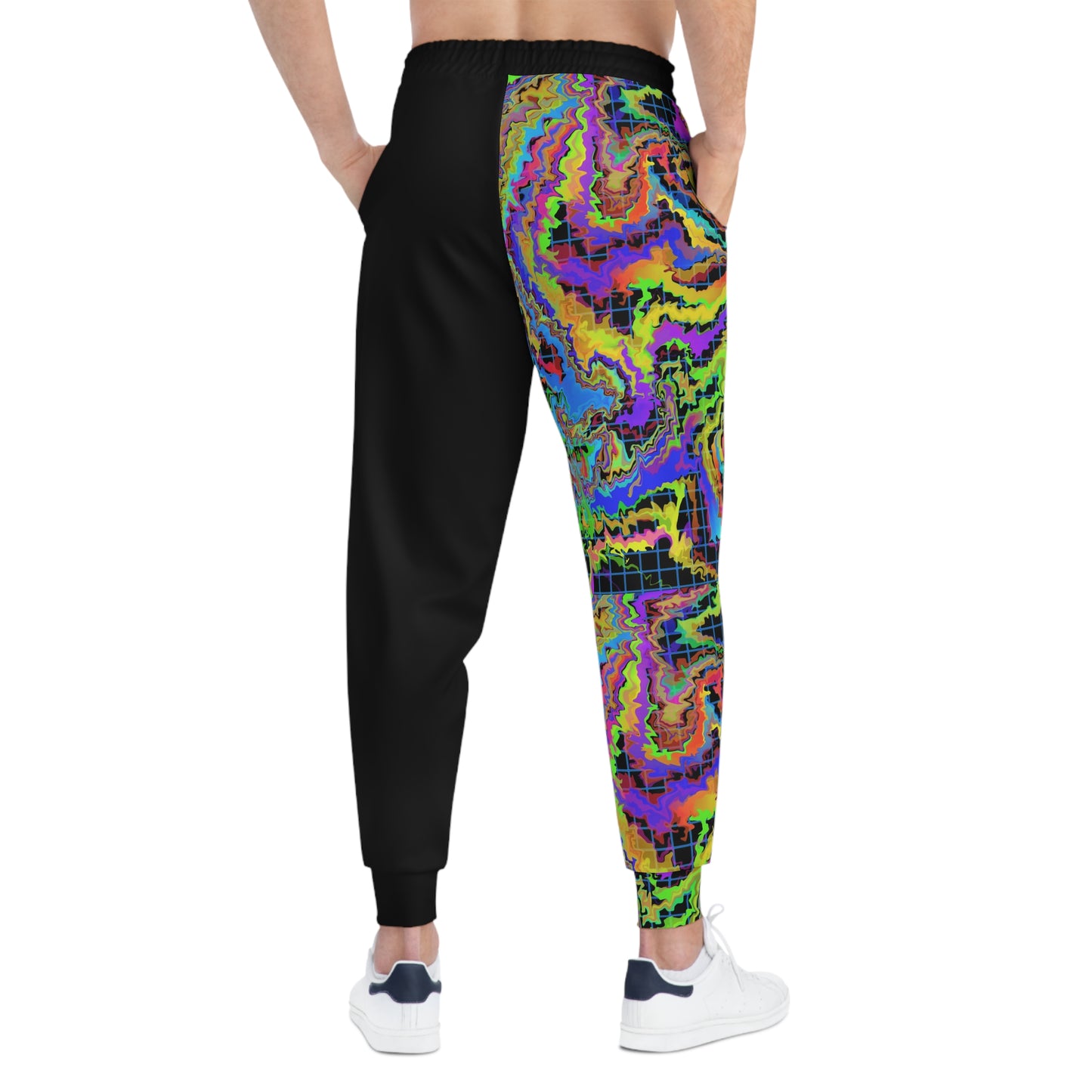 Dark Rainbow Split Leg Athletic Joggers