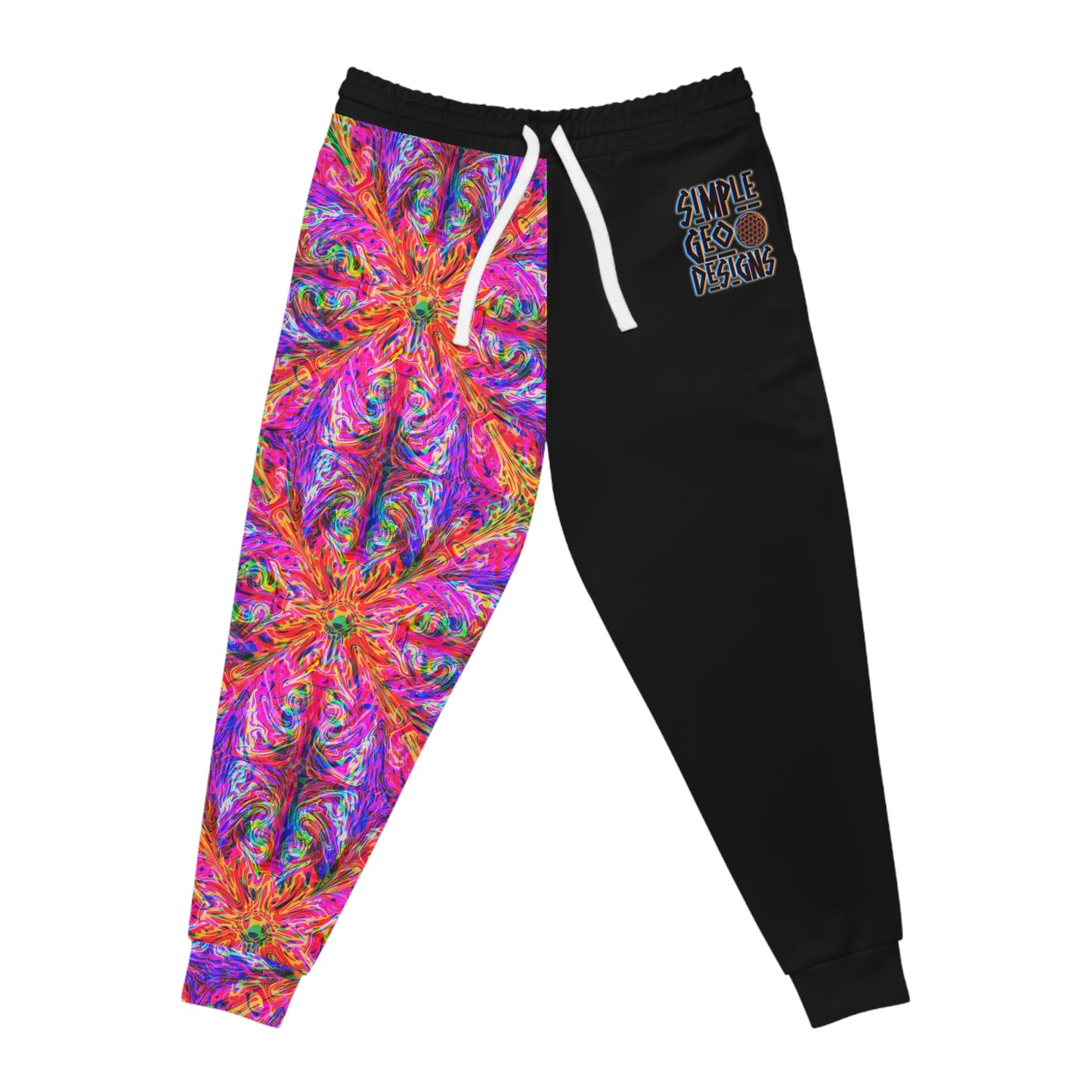 Psychedelic Split Leg Athletic Joggers