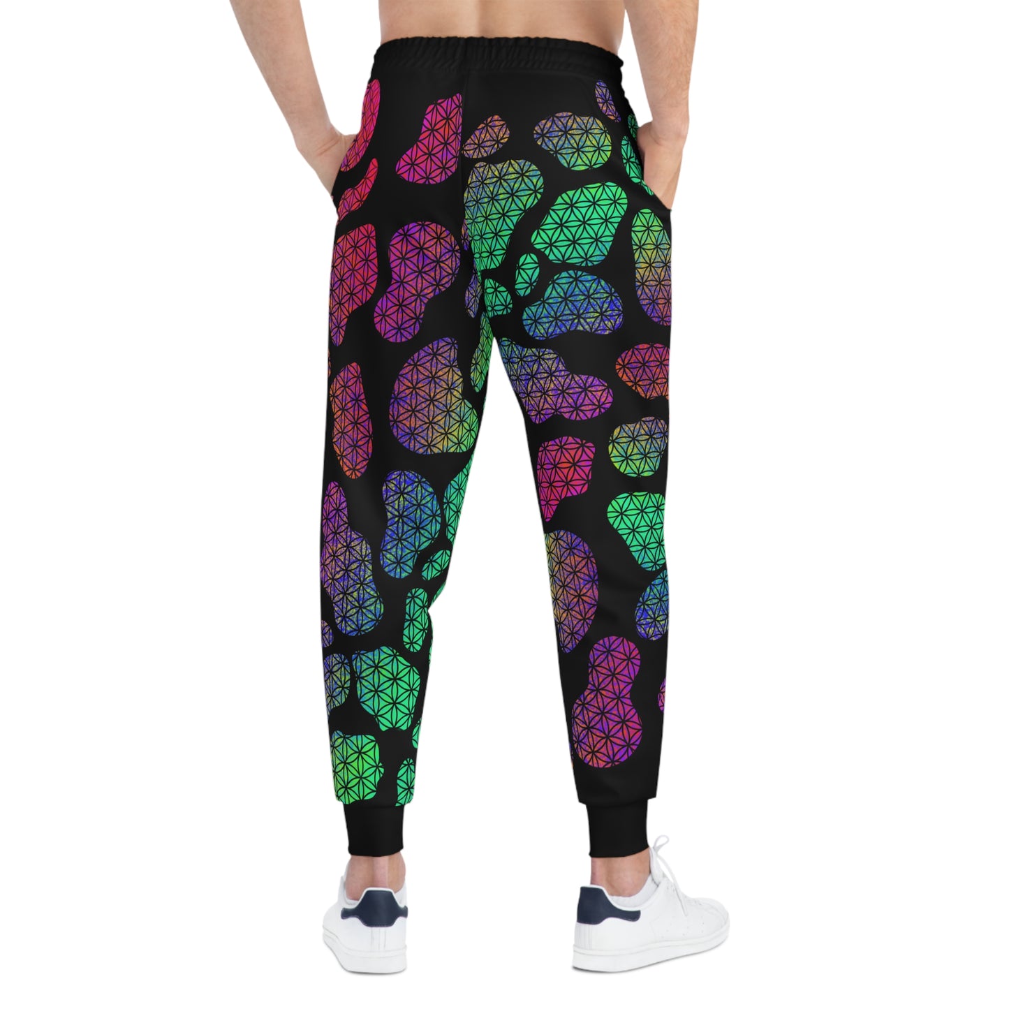 Cosmic Cow Print Athletic Joggers V2