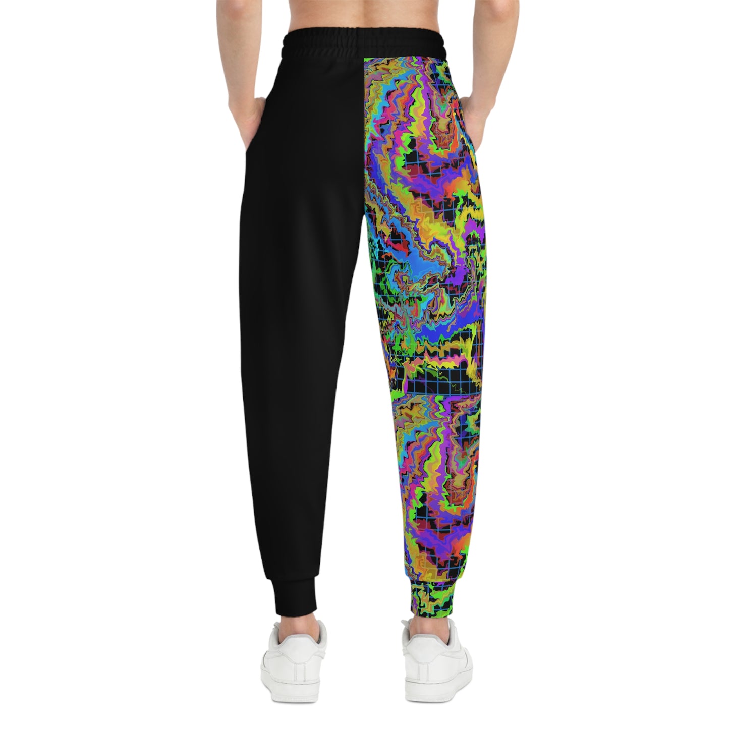 Dark Rainbow Split Leg Athletic Joggers