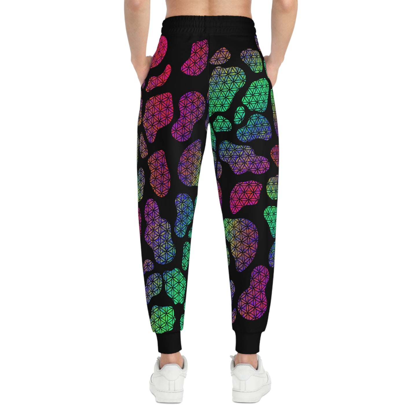Cosmic Cow Print Athletic Joggers V2