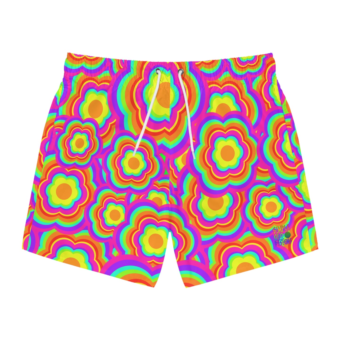 Flower Power Swim Trunks