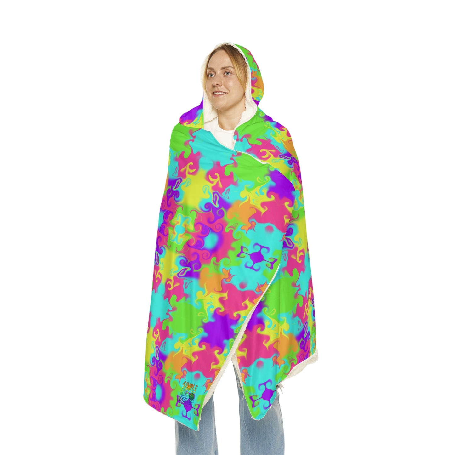 Neon Bloom Snuggle Blanket