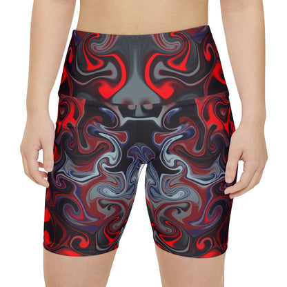 Psychedelic Inferno Workout Shorts