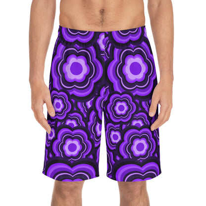 Purple Passion Flower Power Board Shorts