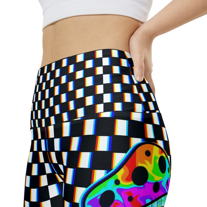 Rainbow Mushroom Workout Shorts