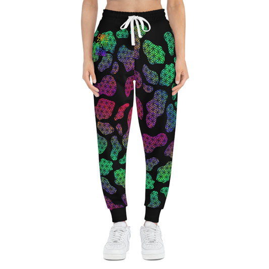 Cosmic Cow Print Athletic Joggers V2