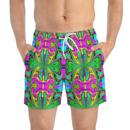 Psychedelic Garden Swim Trunks