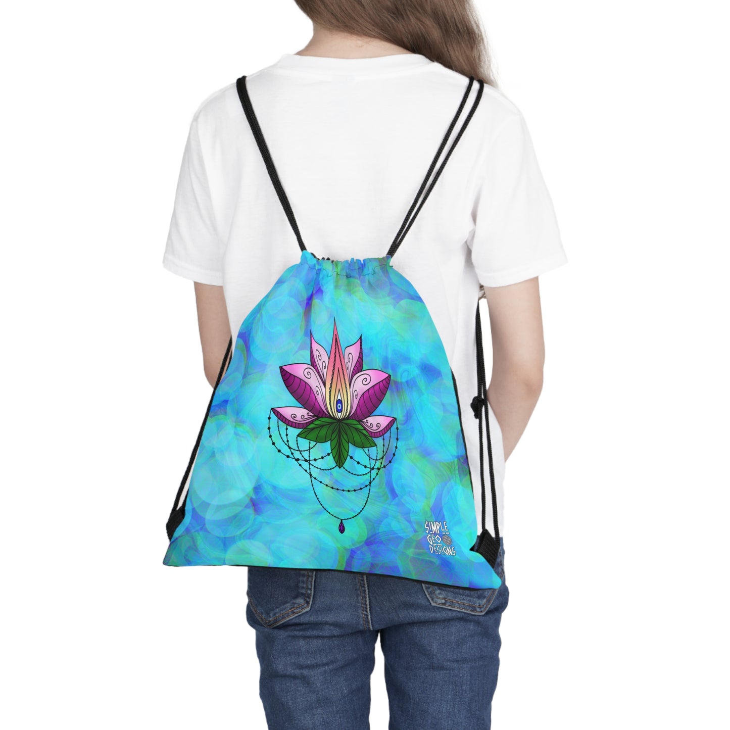 Lotus Drawstring Bag