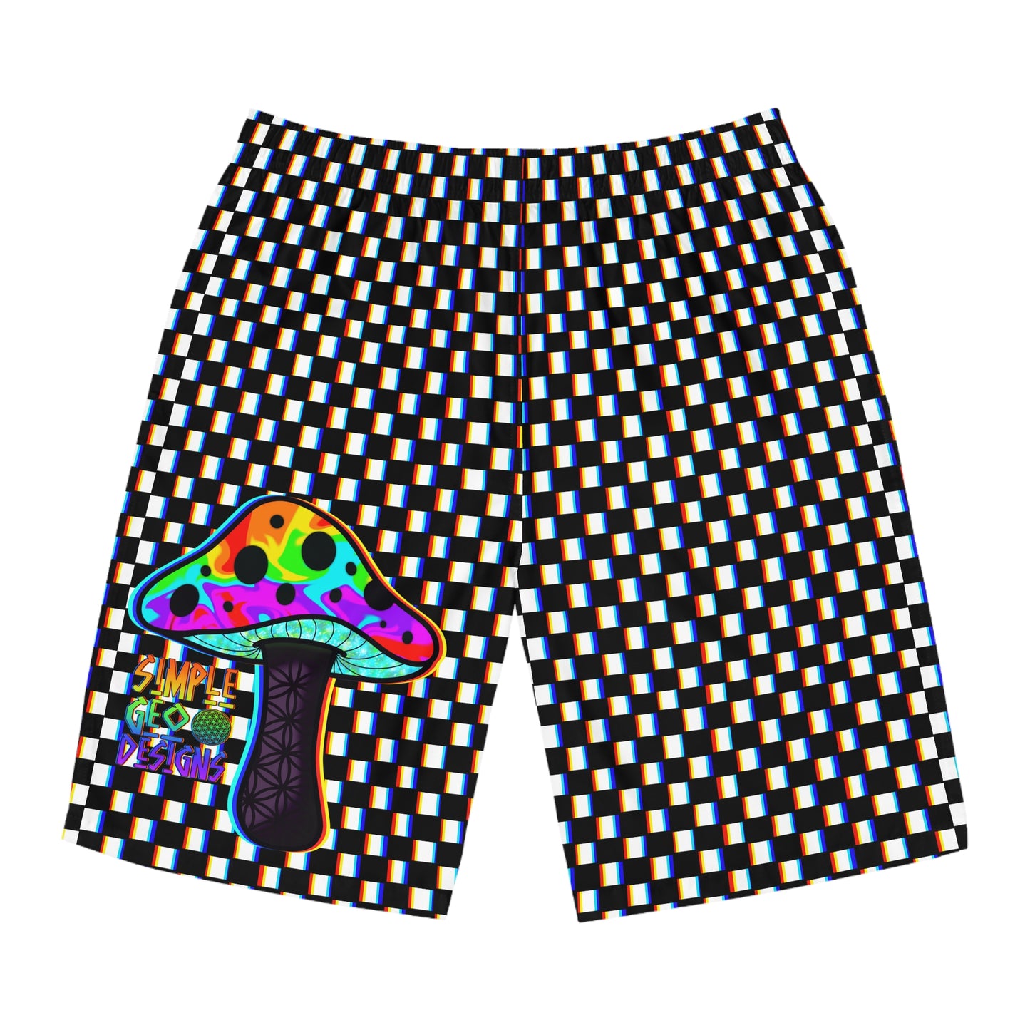 Rainbow Mushroom Board Shorts