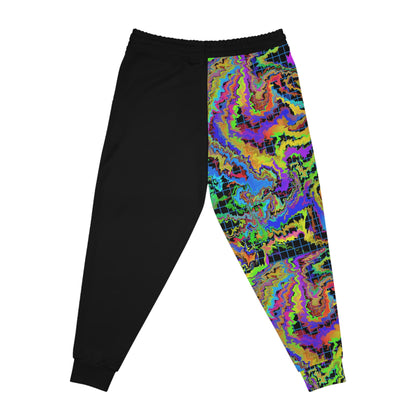 Dark Rainbow Split Leg Athletic Joggers