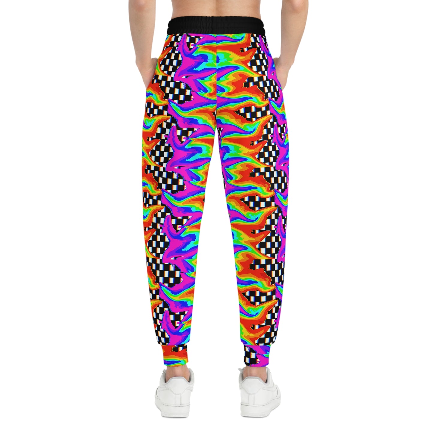 Rainbow Glitch Athletic Joggers (AOP)