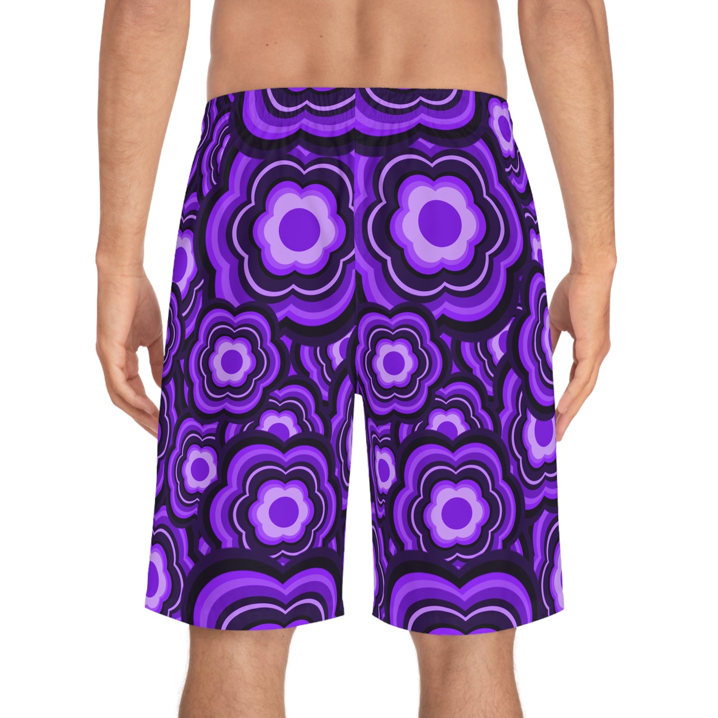 Purple Passion Flower Power Board Shorts