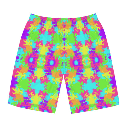 Neon Bloom Board Shorts