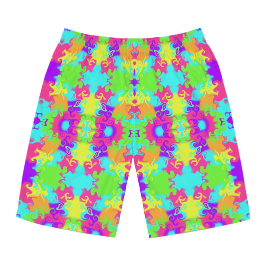 Neon Bloom Board Shorts