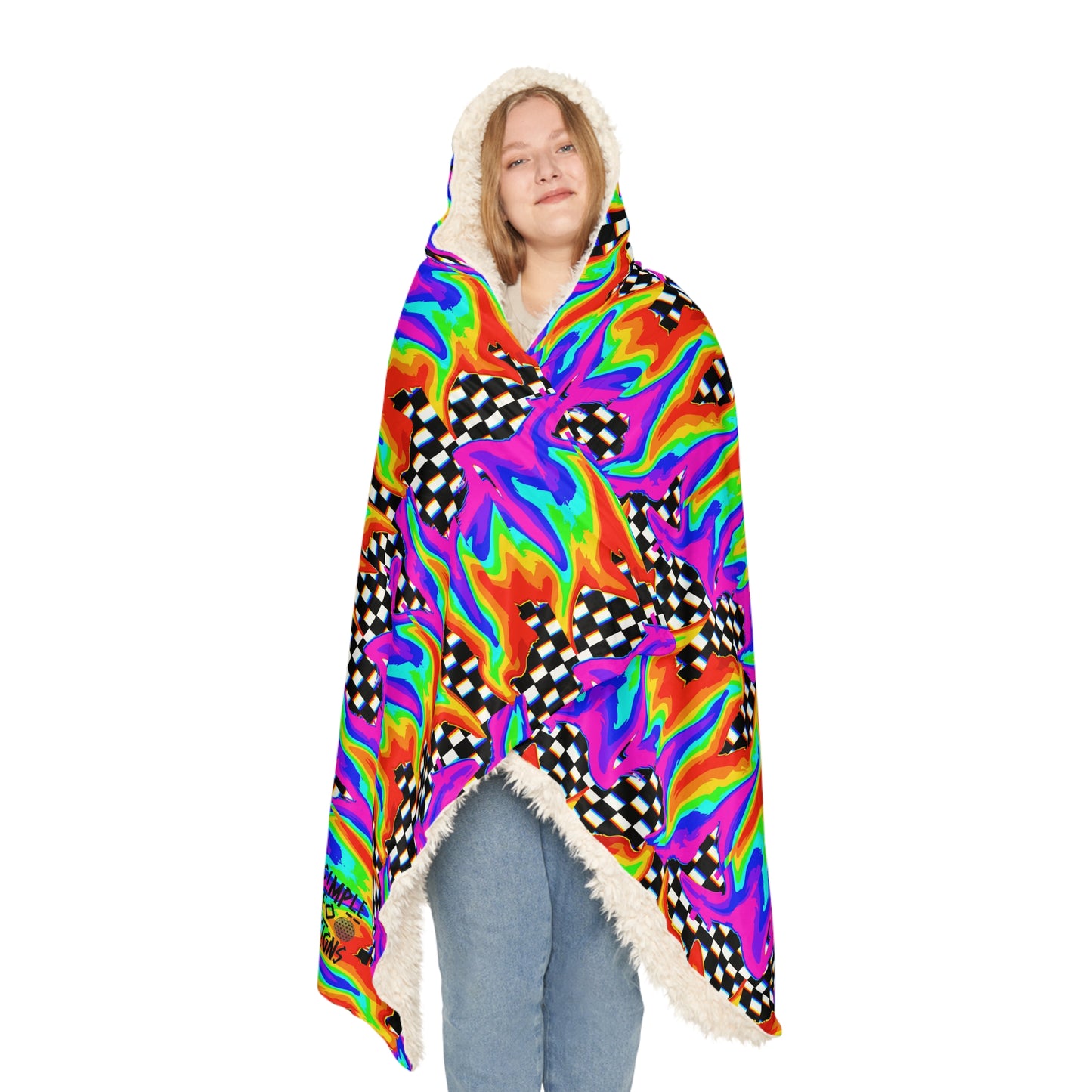 Rainbow Glitch Snuggle Blanket