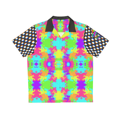 Neon Glitch Hawaiian Shirt