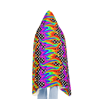 Rainbow Glitch Snuggle Blanket