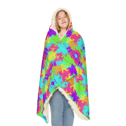 Neon Bloom Snuggle Blanket