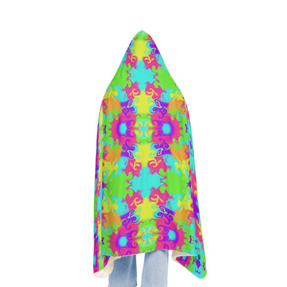 Neon Bloom Snuggle Blanket