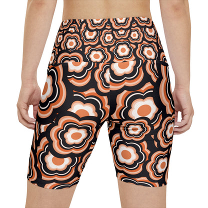 Orangetastic Flower Power Workout Shorts