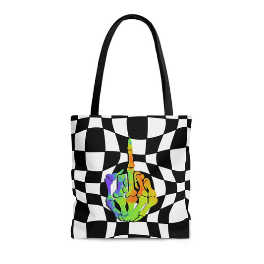 Trippy Checkered Tote