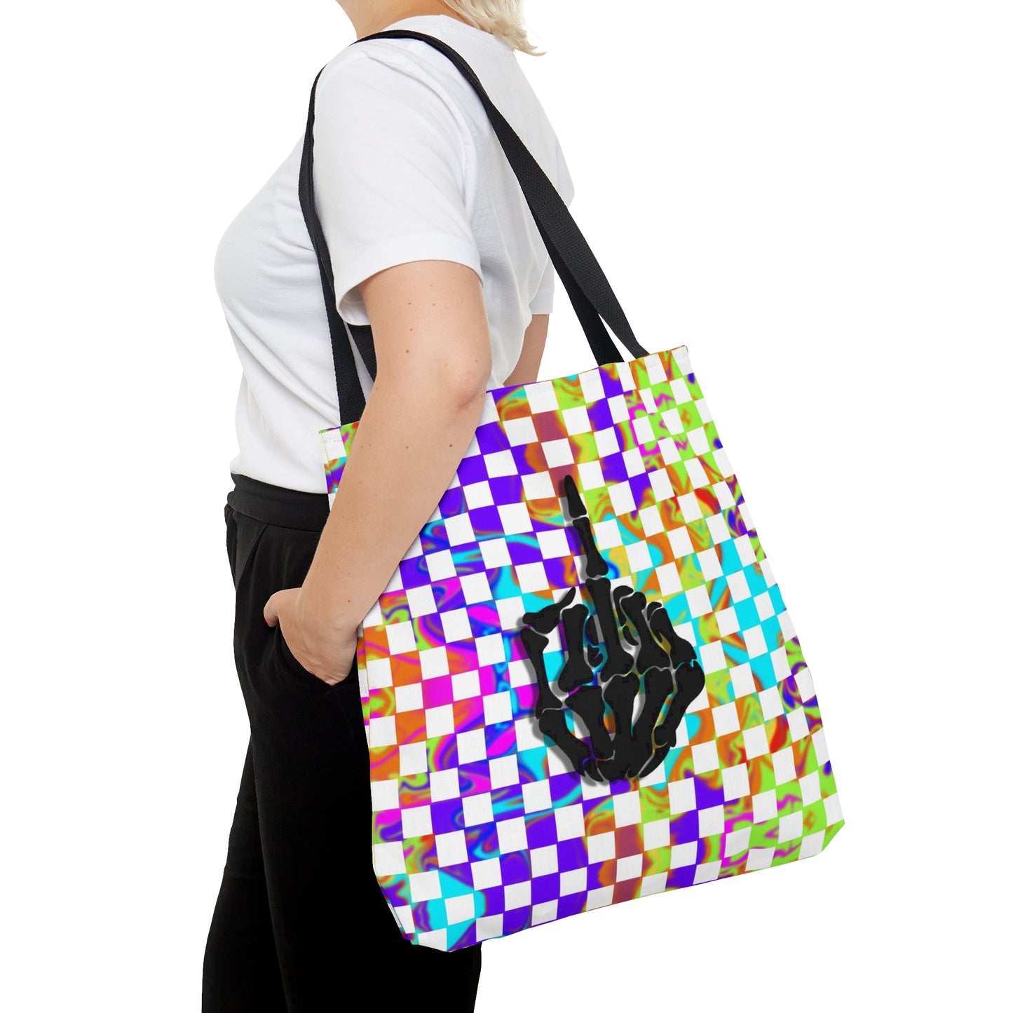Rainbow Checkered Tote