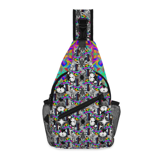 All-Over-Print Chest Crossbody Bag with Adjustable Strap