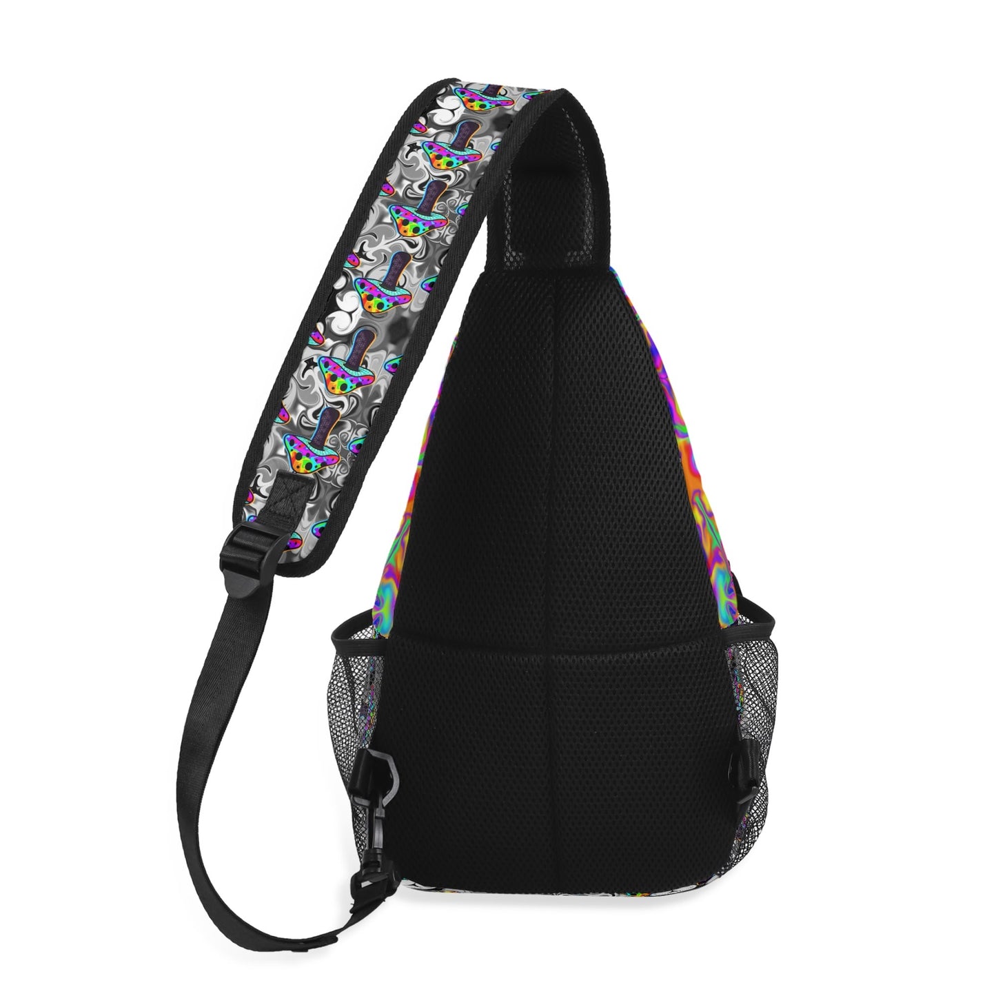 All-Over-Print Chest Crossbody Bag with Adjustable Strap