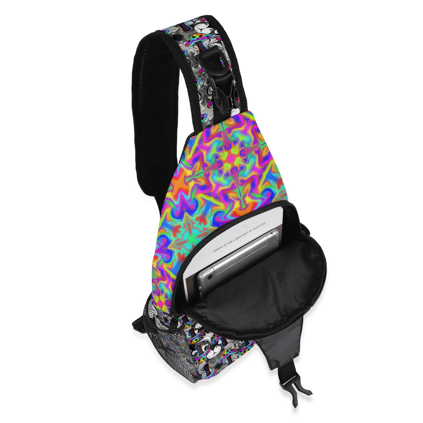 All-Over-Print Chest Crossbody Bag with Adjustable Strap