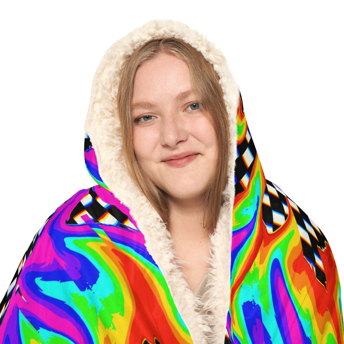 Rainbow Glitch Snuggle Blanket