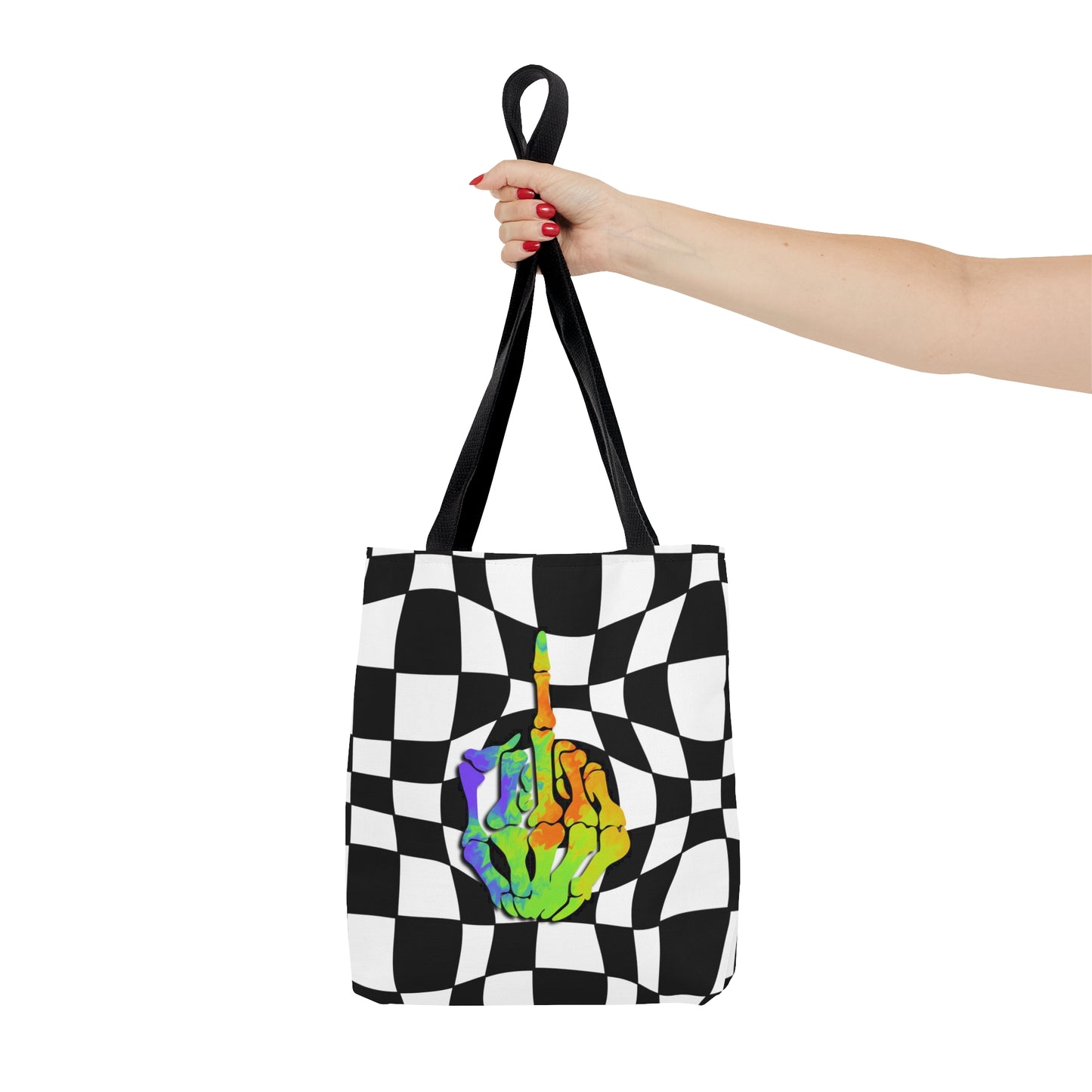 Trippy Checkered Tote