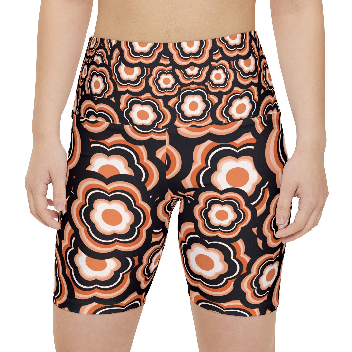 Orangetastic Flower Power Workout Shorts