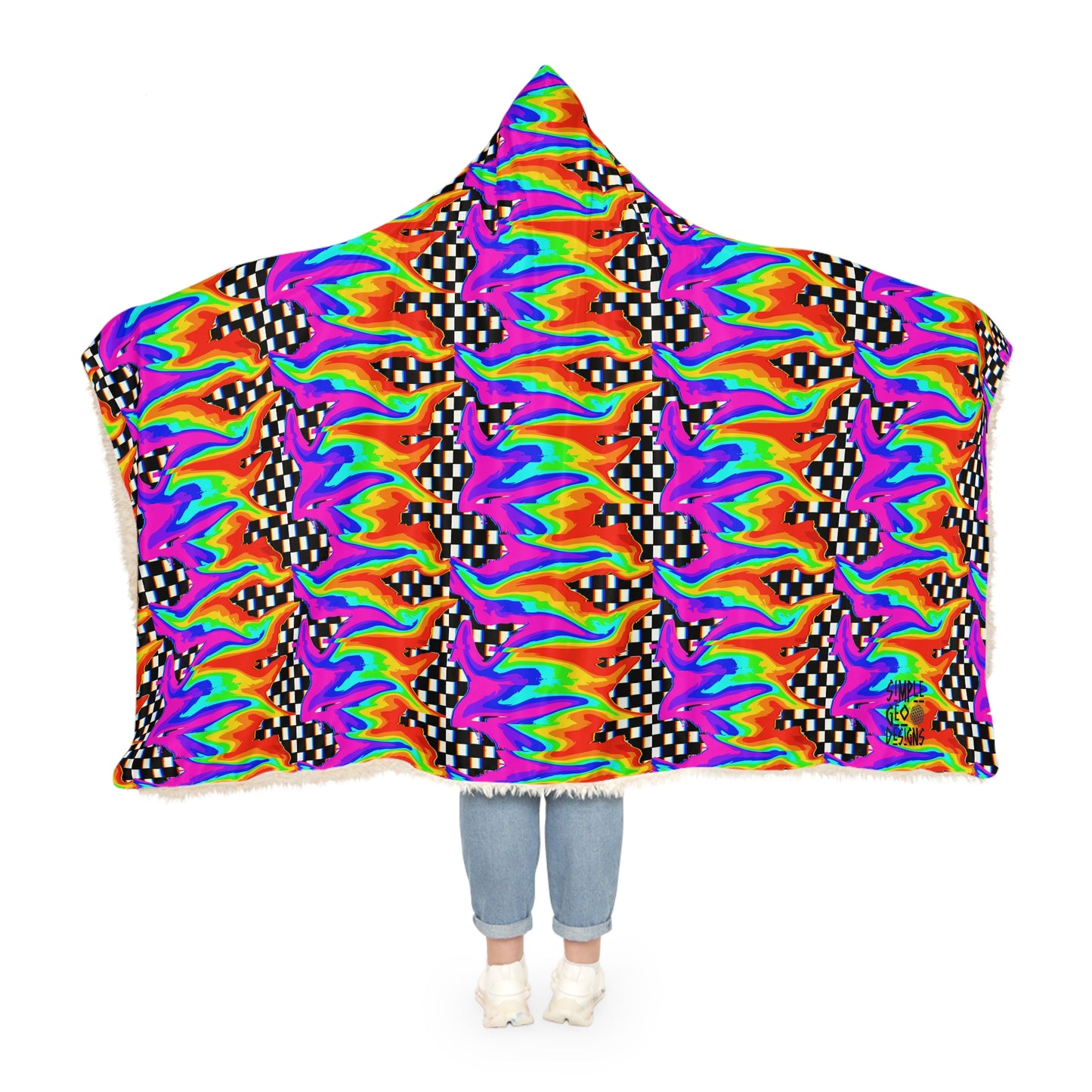 Rainbow Glitch Snuggle Blanket