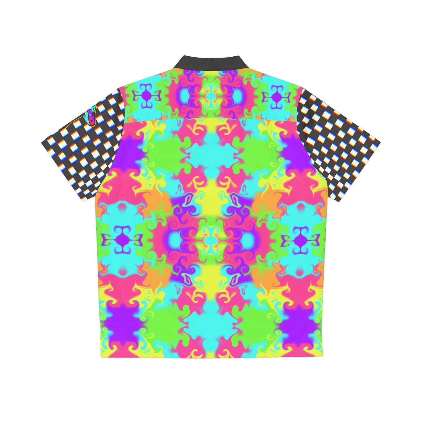 Neon Glitch Hawaiian Shirt