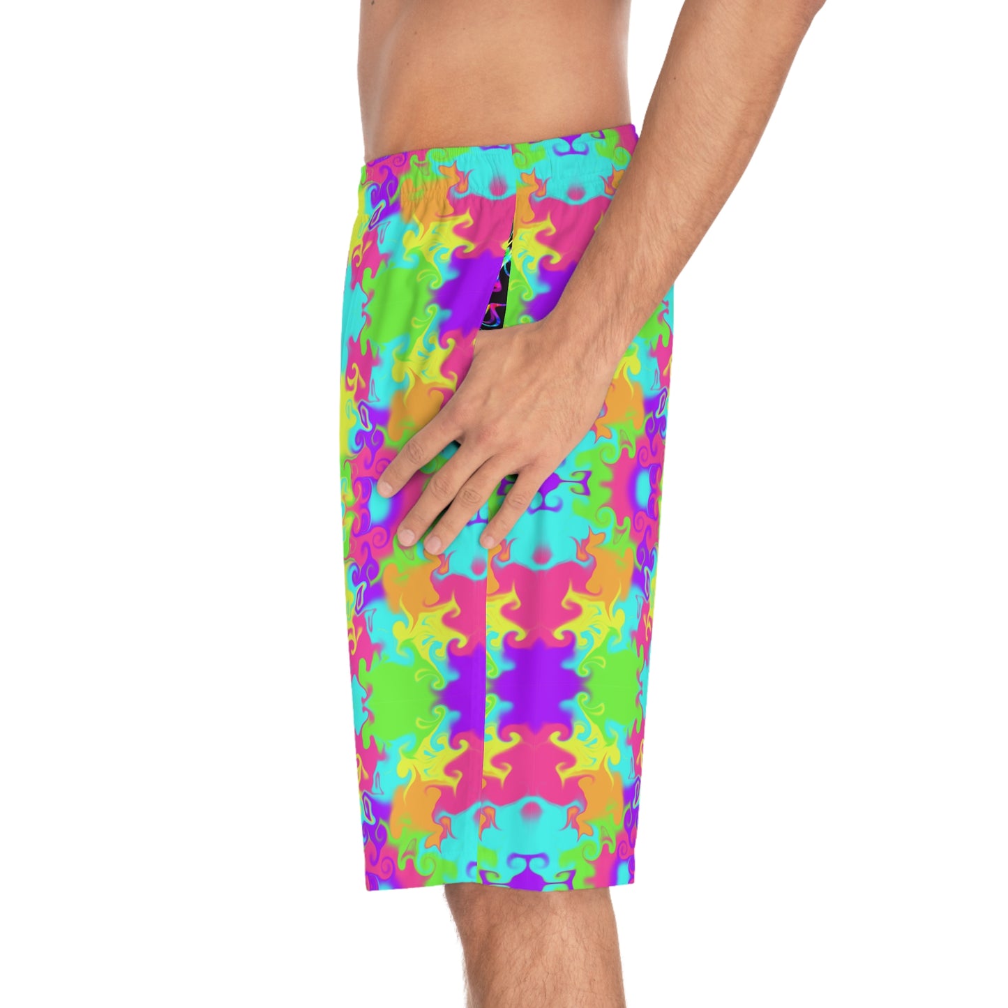 Neon Bloom Board Shorts