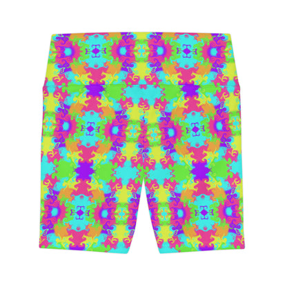 Neon Bloom Workout Shorts