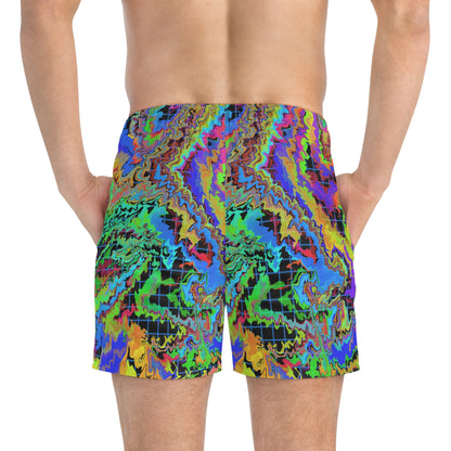 Dark Rainbow Swim Trunks