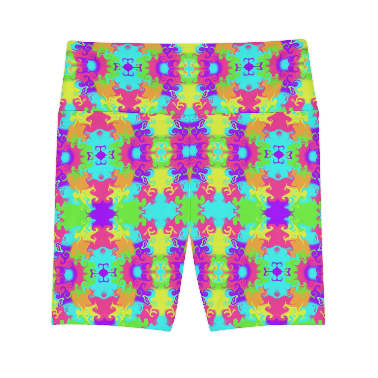 Neon Bloom Workout Shorts