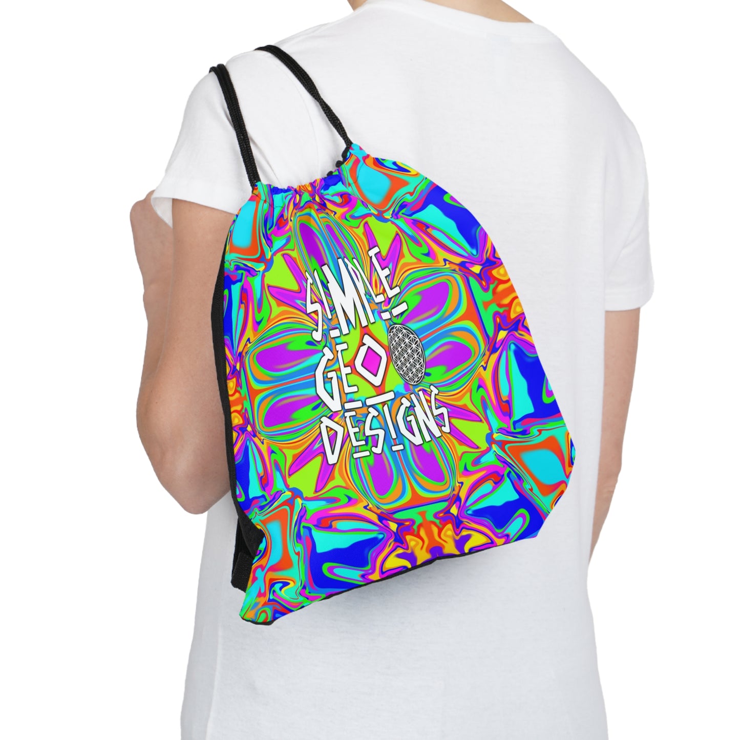 Kaleidoscope Drawstring Bag