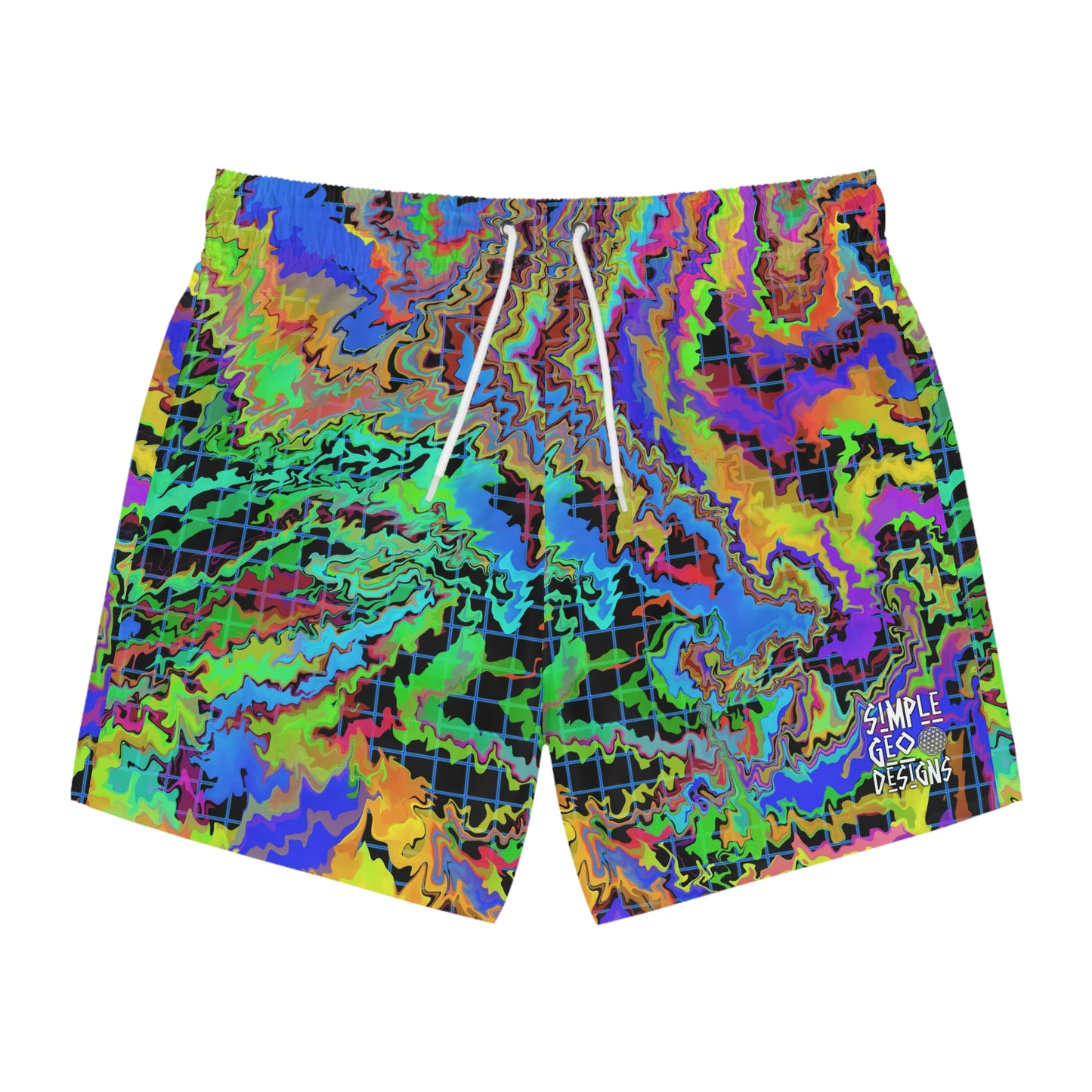 Dark Rainbow Swim Trunks